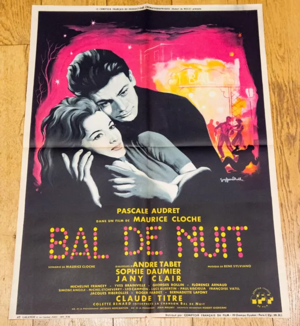 BAL DE NUIT Affiche cinéma 60x80 MAURICE CLOCHE, CLAUDE TITRE, PASCALE AUDRET