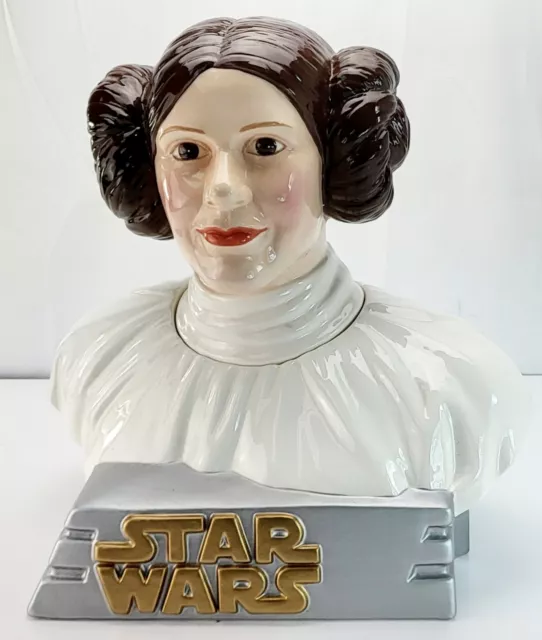 Vintage Star Wars Ceramic Princess Leia Cookie Jar Limited Edition 1997 #135