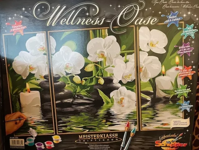 Schipper Malen nach Zahlen, Wellness Oase - Erwachsene,3 tlg.,50 x 80cm, NEU Schipper Malen nach Zahlen, Wellness Oase - Erwachsene,3 tlg.,50 x 80cm, NEU