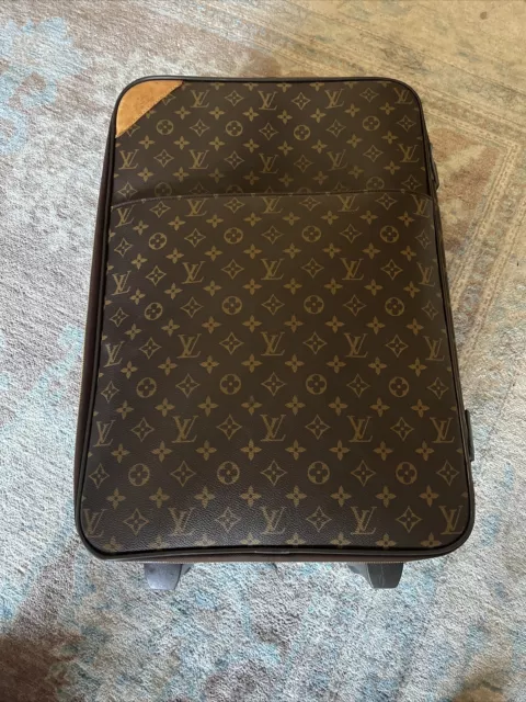 Louis Vuitton Pegase Roller Suitcase Carry-on Brown Leather (Vintage 2001)