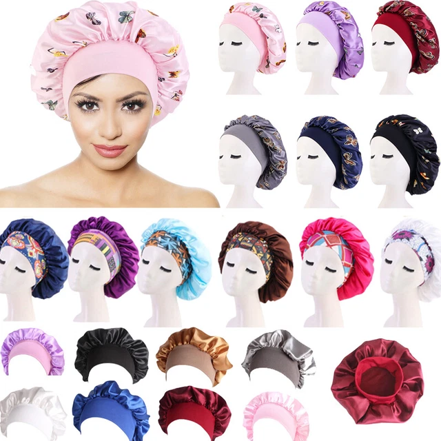 Cuffia Da Notte In Seta - Set 2 Pezzi, Nero E Rosa, Per Capelli Ricci E Lisci - Foto 5