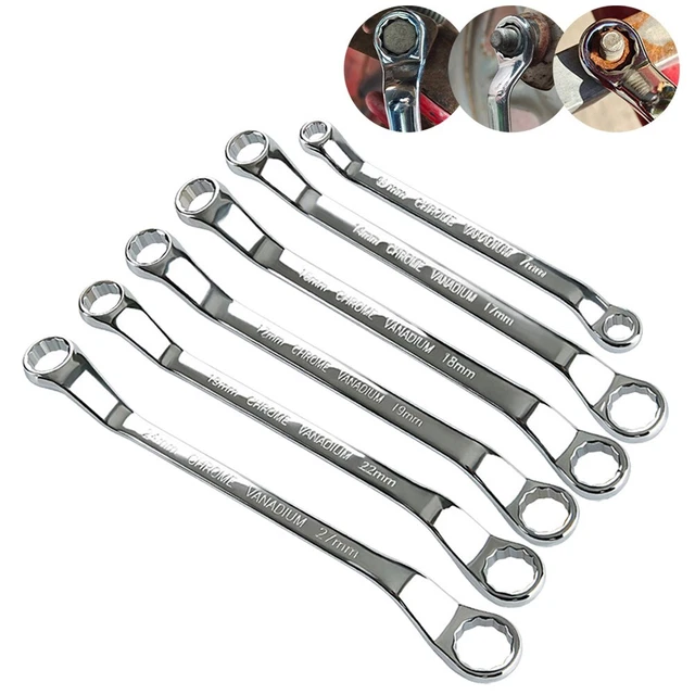 Llave de tornillo final Offsetbox herramientas manuales acero al carbono anillo doble Endsc