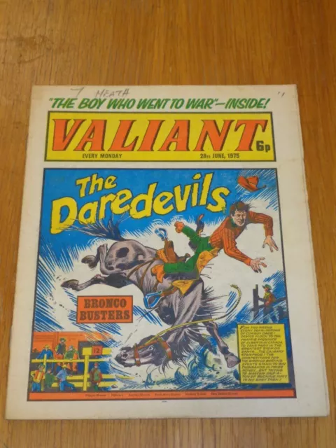 Valiant 28Th June 1975 Fleetway British Weekly Comic*