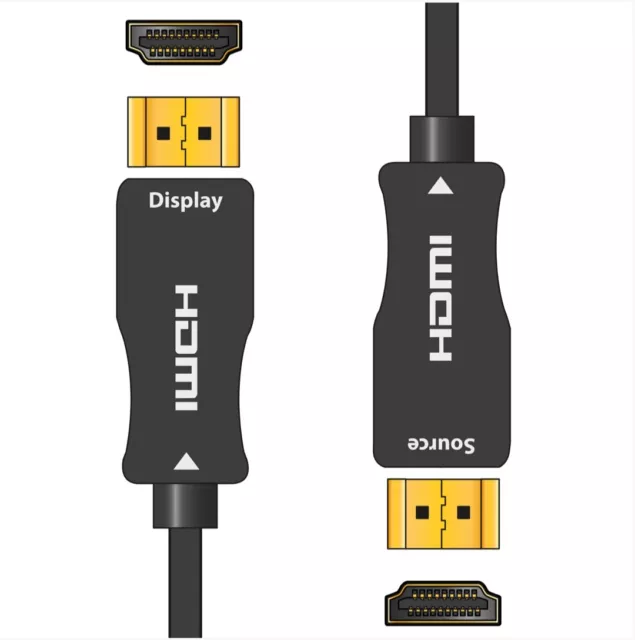 Ultra High Speed Slim AOC 8K UHD 3D HDMI 2.0 Active Fibre Optic Cable 75m 2