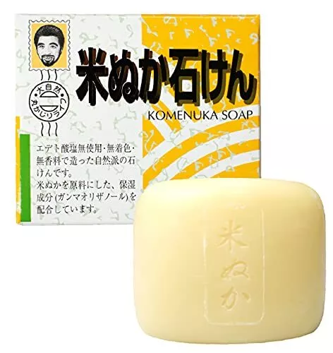 [Juego de 12] Jabón de salvado de arroz Yonekichi 80 g x 12 sin aditivos