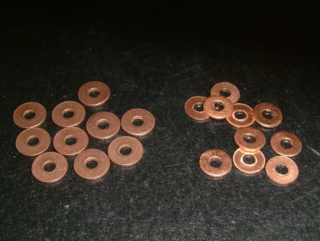 M3 Copper Washers- 3 different sizes to choose from, various quantities