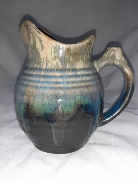 *RHODA STUDIO POTTERY* stunning Colourful Drip Glaze Jug