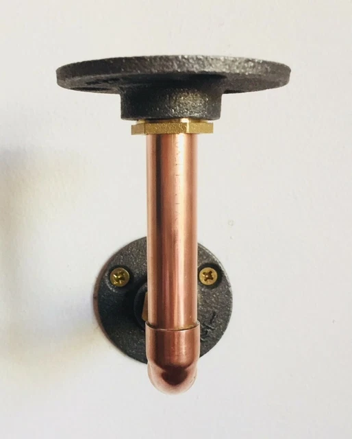 SHELF BRACKETS PAIR of Industrial Scaffold Victorian Copper & Brass 1