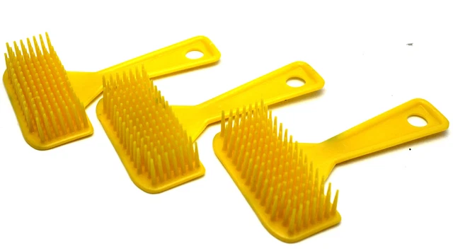 3pk Yellow Grooming Pet Brush Hair Small Cat Dog Fur Shedding Rake Removal Comb