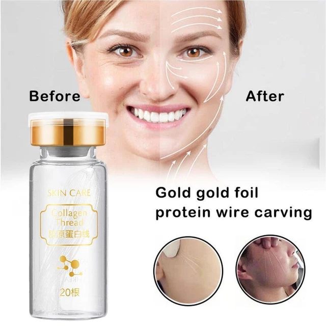 Set lifting fili proteici siero viso oro filo di seta attivo 2023 B1H3