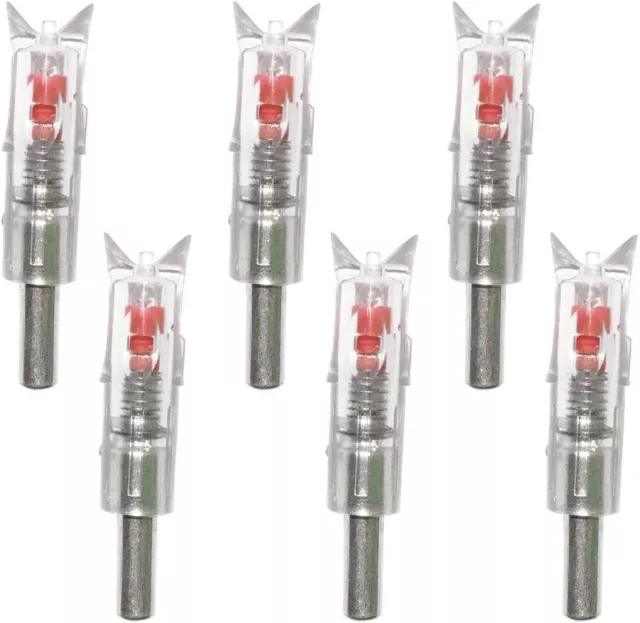 6PCS Lighted Nocks for Crossbow with .300/7.62mm Inside Diameter Led Nocks Arrow