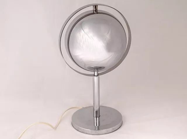 Lampe Büro Tisch Design Metall Verchromt 1970 Xxème Jahrhundert