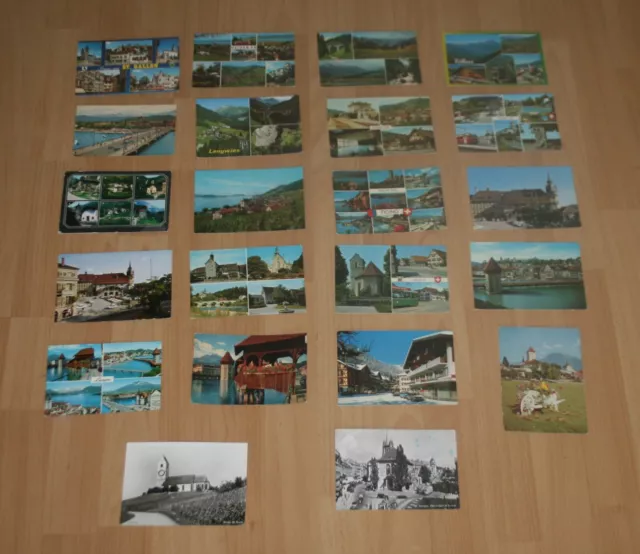 22 Postkarten Schweiz II St. Gallen Luzern 22 beschrieben