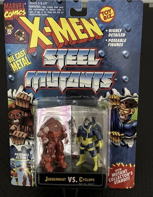 Vintage Toybiz 1994 Marvel X-Men Steel Mutants Juggernaut vs Cyclops New