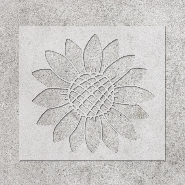 Plantilla de girasol - Plantillas reutilizables para pintar manualidades y...