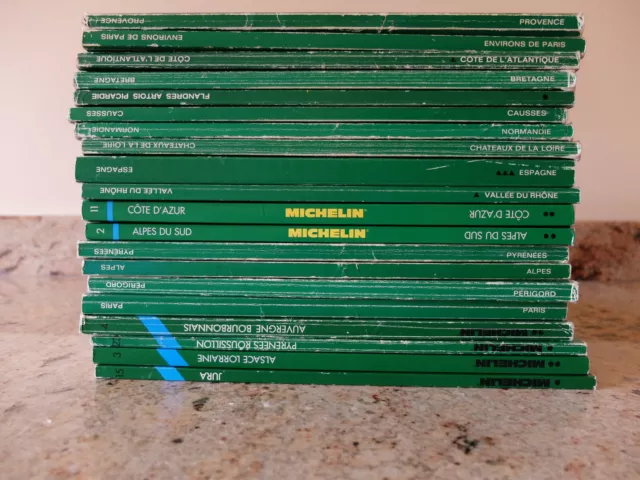 20 guides verts MICHELIN de 1971 à 1996