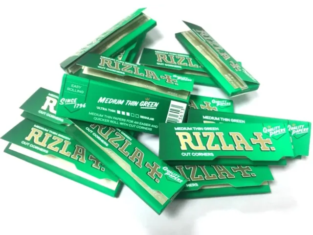 25x Rizla Green Regular Rolling Papers Genuine Rizla Smoking 25 Booklets