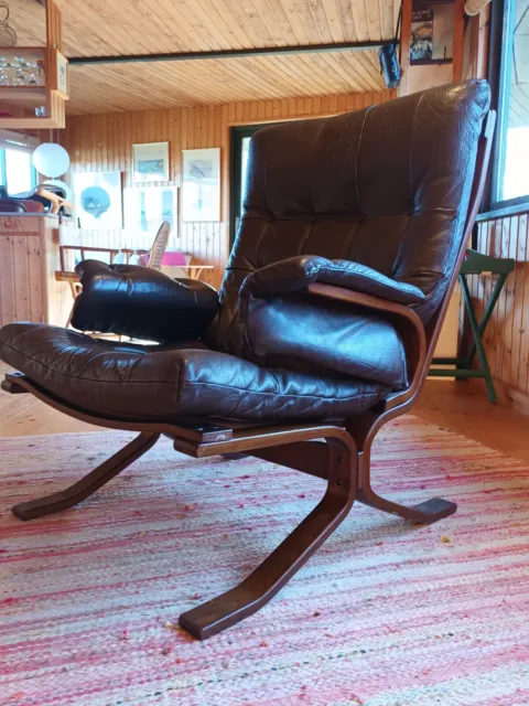 Relaxsessel Vintage Leder Easy Chair 60er Westnofa Ära Sessel Danish 60s 34