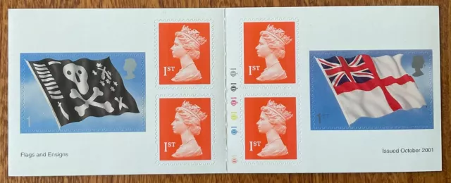 PM4 2001 SA 6x1st. stamp booklet Flags & Ensigns Questa Cyl Q1 Excellent