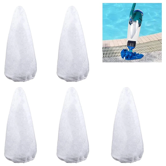 6 Sacs Filtrants Pour Nettoyeur De Piscine - Maille Fine 31x23 Cm - Pour Feuilles Et Petits Débris - Compatible Avec La Plupart Des Marques