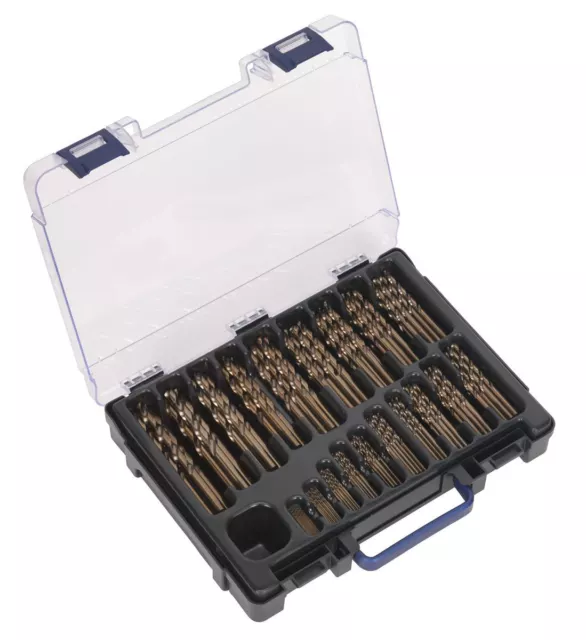 Sealey HSS Kobalt Voll Boden Bohrer Sortiment 170pc � 1-10mm