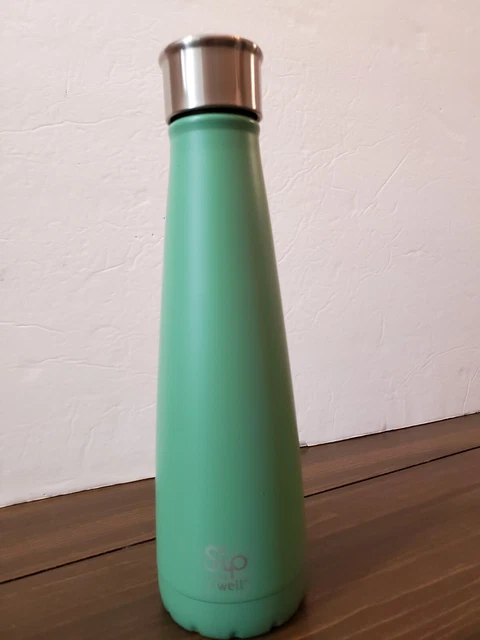Sip by Swell Water Bottle 15 oz Sea Green Adventure Cap Insulated Stainles Steel