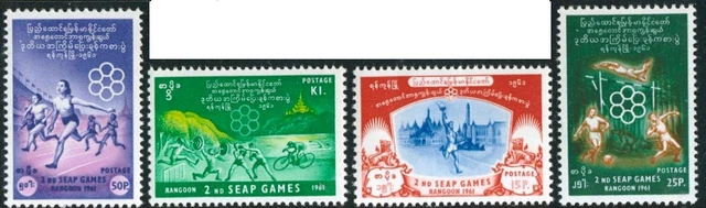 DEP2 Birma Burma nº 82/85 1961 Sport MNH