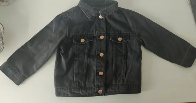 Zara Baby Black Denim Jacket 12-18 Months