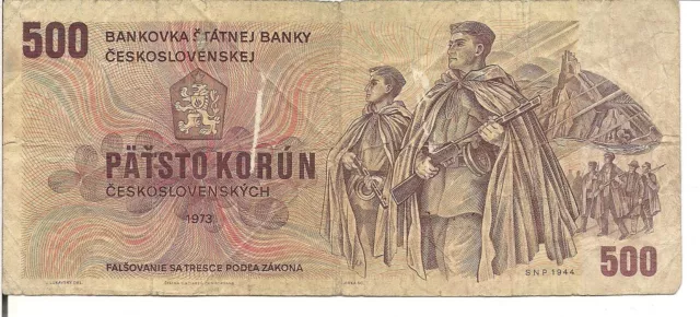 Czechoslovakia, 500 Korun, P#93, 1973