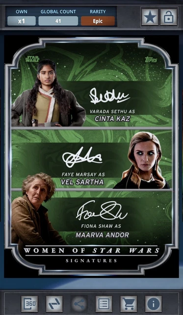 STAR WARS DIGITAL Card Trader Women Of Star Wars 2024 Epic Green