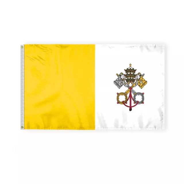 3'x5' Vatican City Flag Pope Catholic Papal Roman Church Banner, Polyester