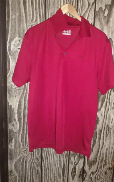 Mens red under armour polo size medium