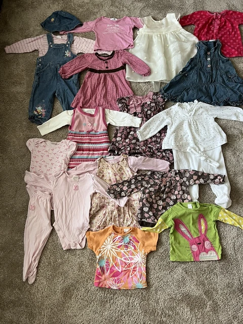 9-12 months Girls 22 Piece bundle Dress Top Trouser Next Debenham Disney Matalan