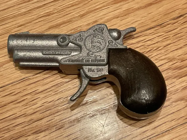 GONHER Metal Toy VTG Cap Gun Sheriff Pistol Pistons Spain 8 shoots