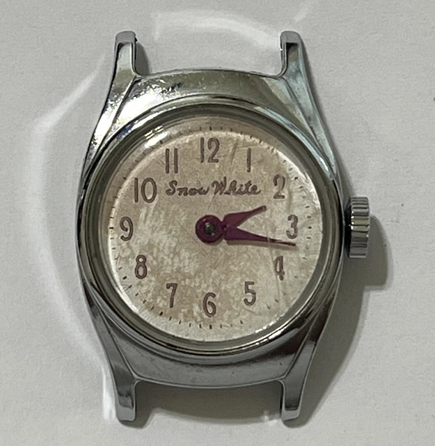 VINTAGE US TIME Walt Disney Snow White Mechanical Watch  display picture 2