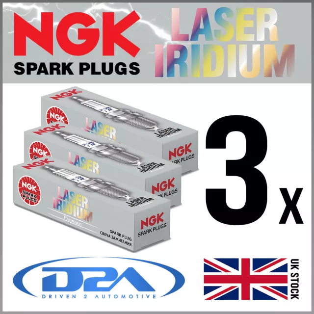 3x NGK SILKR6C10E 97098 Laser Iridium Spark Plug