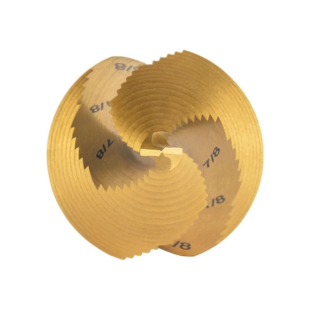 Klein Tools 25960 Step Drill Bit, Spiral Double-Fluted, 7/8" to 1-3/8", VACO 14