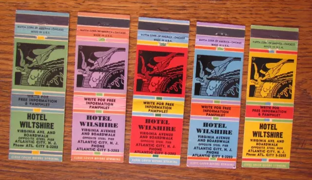 Atlantic City, New Jersey Girlie Matchbook Covers: Wilshire Hotel Matchcovers -C