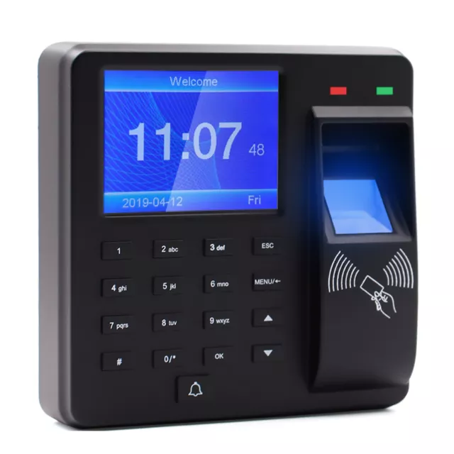 Biometric Employee Attendance Fingerprint Password  Clocking in Machine W9V5