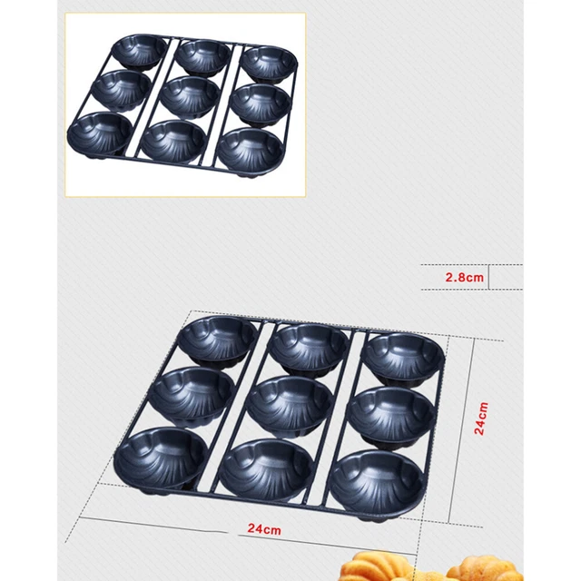 Moule à Gâteau Antiadhésif En Forme De Coquille – Plaque Dorée Pour Pâtisserie Maison, Cuisson Facile