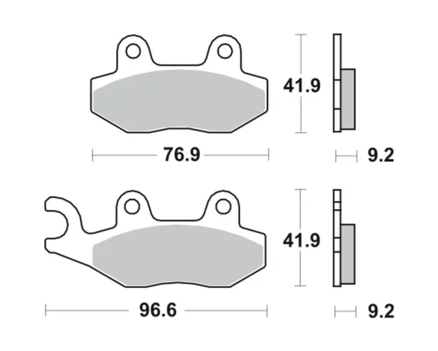 Garnitures de frein TRW MCB689EC pour Kymco 125 Agility 4 T U62 06- (avant)