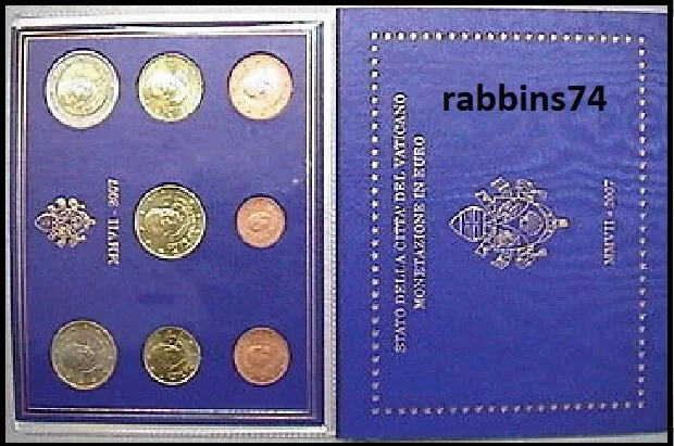 Vaticano 2007 serie zecca divisionale da 1 centesimo a 2 euro fior di conio