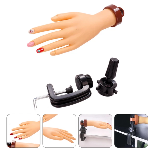 NAIL TRAINING HAND Bendable Fake for Nails Practice Art Hands
