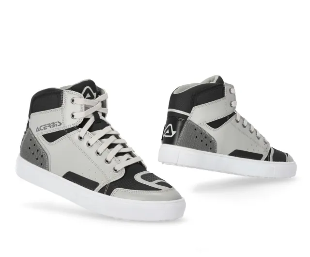 Acerbis CE Lock scarpe sneaker moto urban touring stivali nero grigio