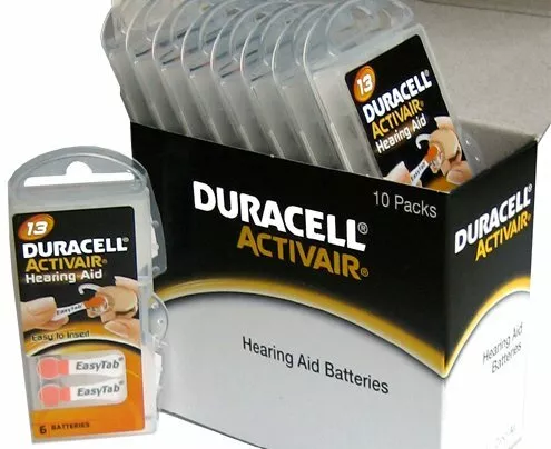 Baterías para audífonos Duracell Activair: talla 13 (80 baterías)