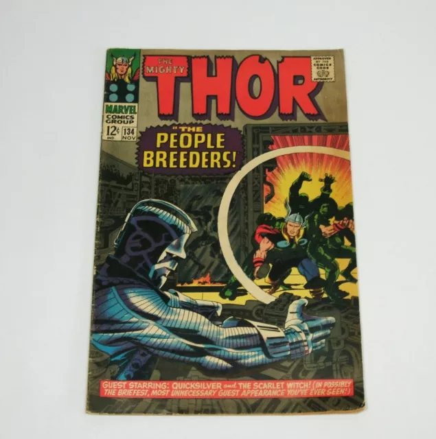 w Vtg Nov 1966 THE MIGHTY THOR #134 COMIC BOOK 1st App. High Evolutionary Marvel