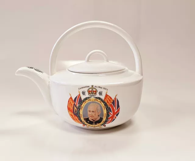 King Charles III Coronation Teapot Fine China 600ml  4 cups