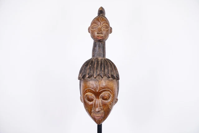 Yoruba Mask with Two Faces 20" - Nigeria - African Art