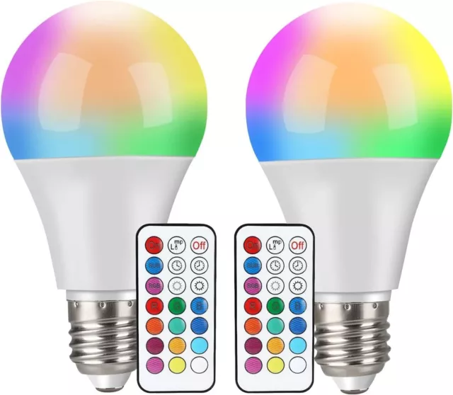 2 Ampoules LED Couleur 