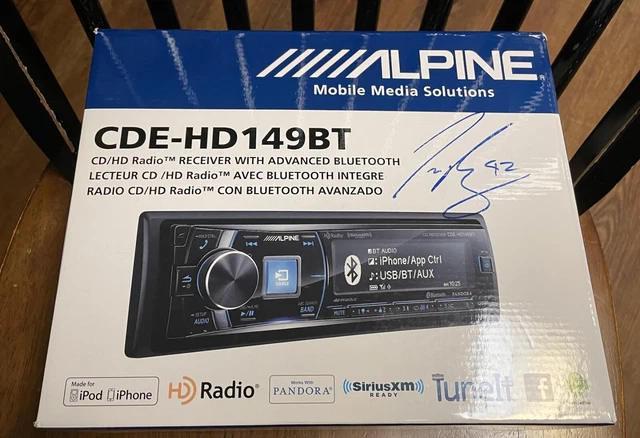 NEW ALPINE DECK Radio Head Unit Receiver CDE-HD149BT Wiring and Box